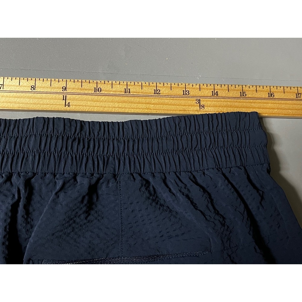 Lululemon Lab Mens Navy Blue Textured Seersucker Elastic Waist Pants Size L - Picture 7 of 9